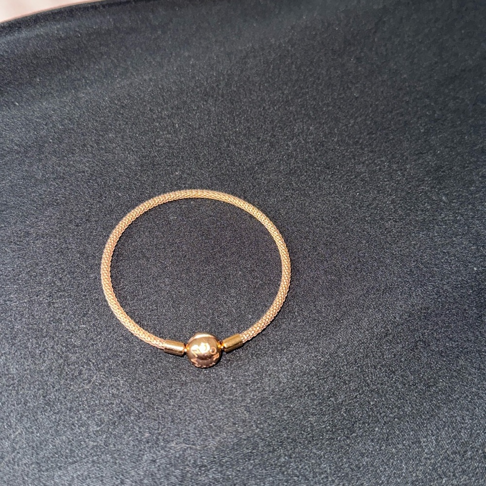 real rose gold pandora mesh bracelet